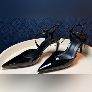DKNY Black Patent Leather Pump Heels Size 10